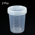 thumbnail image 3 of Uxcell 250mL Tazas de Muestra de Plástico Contenedores a Prueba de Fugas Tapa de Rosca para Laboratorio Hogar Transparente 2 Paquete, 3 of 6