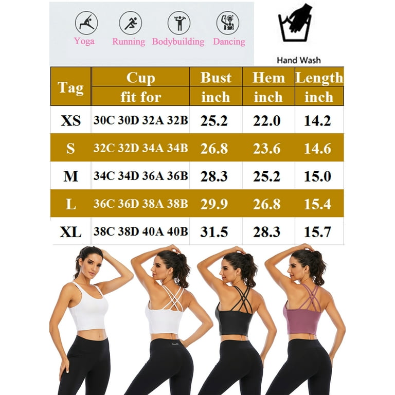 SAYFUT Women Girls Removable Paddeds Sport Bras Spaghetti Strap Yoga Bras  for Gym Running Workout Fitness Bra Crop Tops Seamless Stretch Bra