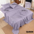 thumbnail image 2 of Juego de sábanas Utopia Bedding Queen de microfibra cepillada color lavanda, 2 of 7