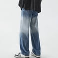 thumbnail image 4 of Mens Jeans Relaxed Fit Straight Leg Breathable Denim Pants Lightweight Athletic Fit Denim Trousers with Pockets Blue Size XXXL, 4 of 5