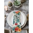thumbnail image 3 of nqOlkjepod Palm Tree Pineapple Cloth Napkins Set of 4 Reusable Dinner Napkins, Red Orange Floral Summer Cocktail Napkin Washable Table Napkins for Wedding/Holiday Party/Baby Shower 20"x20", 3 of 8