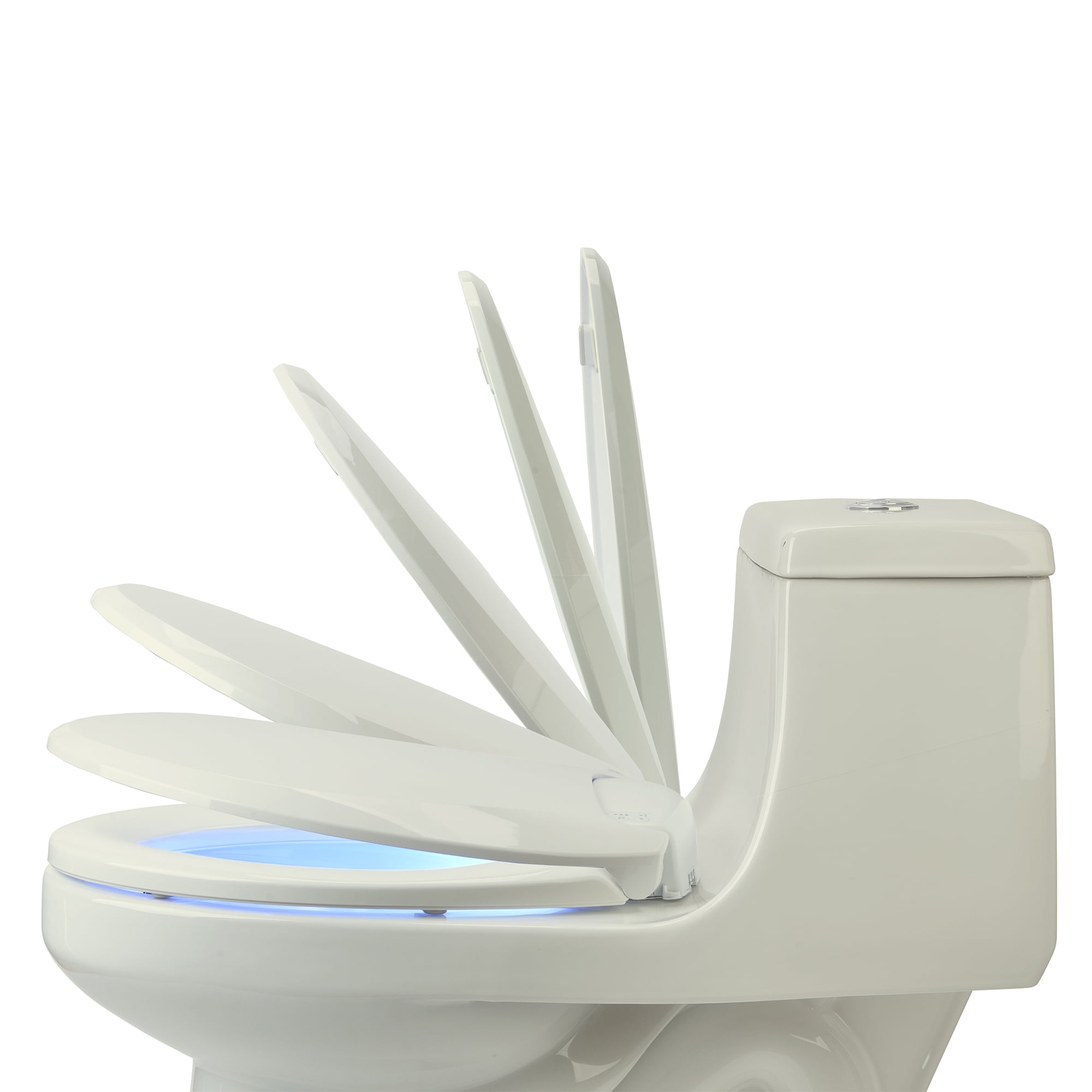 Brondell LumaWarm Heated Nightlight Toilet Seat, Round Biscuit