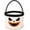 White, variant on SweetMemo Orange Cotton Rope Candy Pail with Handle, Pumpkin Halloween Basket, 9.5 x 7.5 in, 1 Pack