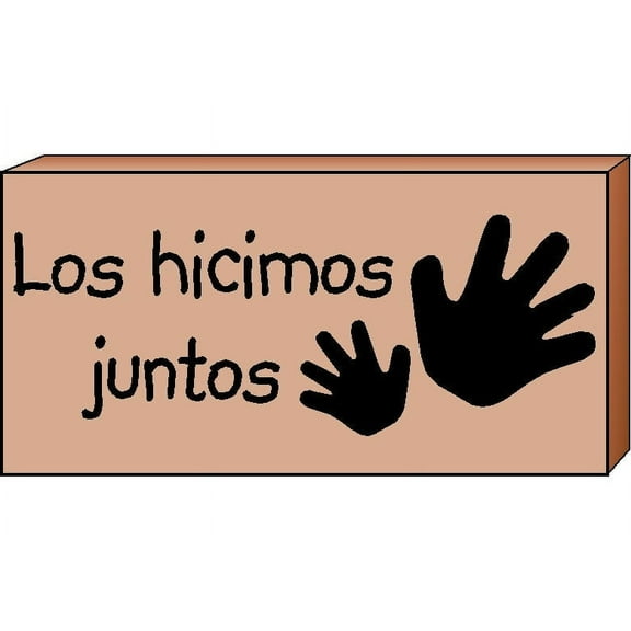 SHAPES ETC.  Teacher's Stamps Spanish - Los hicimos juntos (Did Together)