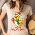 thumbnail image 4 of Holly Jolly Goose Shirt | Funny Goose Graphic Tee for Adults, Ash, Size 2XL, 4 of 6