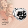 thumbnail image 3 of ROSIANNA 925 Sterling Silver Charm for Bracelets Black Pawprint Heart Charms Women Bracelet Charm, 3 of 7