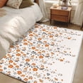 thumbnail image 4 of Flower Orange 3x5 Area Rugs for Living Room, Grey Cherry Blossoms White Background Non Slip Floor Mat Washable Low-Profile Indoor Carpet for Bedroom, Dining Room, Bathroom, 4 of 9