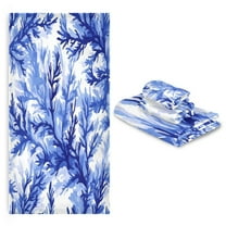 3 Pack Towel Set with Bath Towels, Hand Towels & Washcloths for Everyday Use Blue Pine Boughs