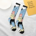thumbnail image 6 of Bingfone Compression Socks for Women and Men Long Socks for Running Athletic Cycling Nurse-Different Cats, 6 of 8
