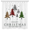 thumbnail image 2 of HVEST Merry Christmas Shower Curtain for Bathroom,Colourful Checkered Xmas Tree Shower Curtains,Winter Snowflake Polyester Waterproof Fabric Decor Accessories Bath Curtain with Hooks,72x78 Inches, 2 of 6