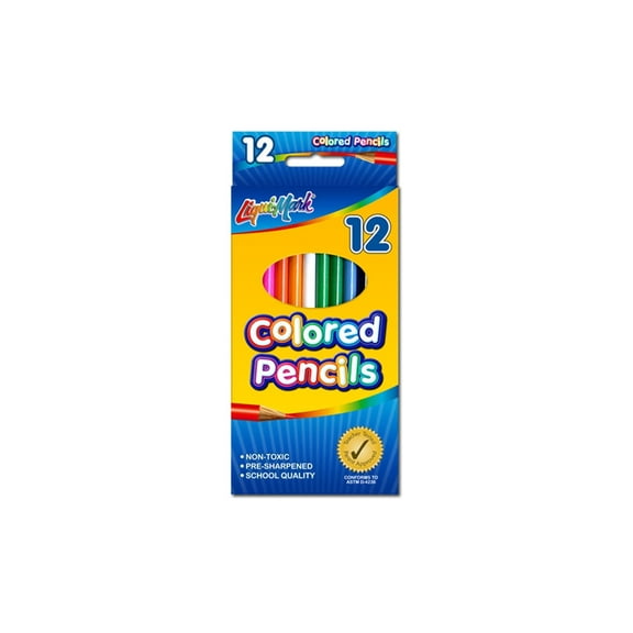 6 Pack - 12 Count Liqui-Mark Colored Pencil Set - Assorted Colors