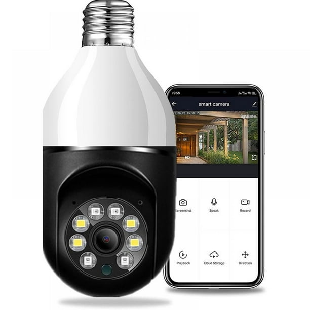Light Bulb Camera 5G WiFi 1080P 360°Panoramic IP Security Camera Smart