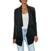 Splendid Womens Velour Open Front Cardigan Sweater Black S