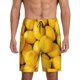 thumbnail image 1 of Balery Ripe Yellow Lemon Pantalones cortos de pijama de punto de algodón para hombre con cinturilla y bolsillos-4X-Large, 1 of 6
