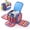 Blue, variant on Carrying Case Fit for Little Tikes Story Dream Machine Books Starter Set and Headphone,Portable Storage Bag with 48 Elastic Straps for Audio Story Books & Little Figures, Blue&Yellow(Patent Design)