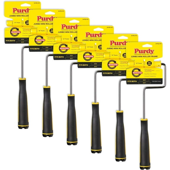 Genuine Purdy 6 Pack Revolution Jumbo Mini 12" Roller Frames 14A770014-6PK