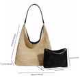 thumbnail image 4 of Bolso Mano Paja para Mujer Hombro Tejido Gran Capacidad Con PU (), 4 of 7