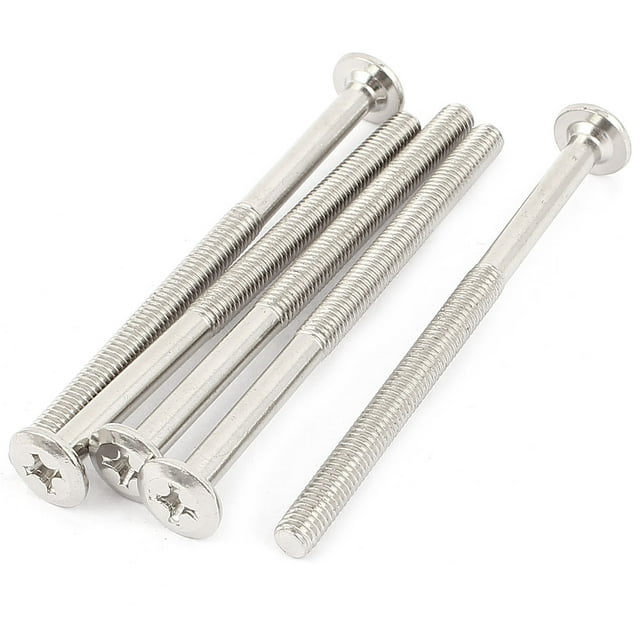 Tornillos de cabeza plana de cruz M6 x 90 mm, atornillados, 5 piezas