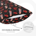 thumbnail image 3 of Lsque Fire Fighting Pattern Pillow Case – Soft & Cozy Throw Pillow Cover, Hypoallergenic Cushion Case for Sleeping Women with Envelope Closure-14"x20", 3 of 6