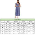 thumbnail image 2 of Yesfashion Floral Print V Neck Maternity Dress Baby Shower Photoshoot Smocked Flutter Sleeve Split A Line Dress, 2 of 2