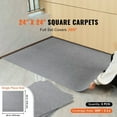 thumbnail image 7 of Carpet Tiles Peel and Stick, 24x24 Self Adhesive Carpet Squares, Soft Padded Floor Tiles, Easy DIY Install for Bedroom Living Room, Indoor, Light Gray (9 Tiles), 7 of 7