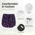 thumbnail image 4 of Fuzoiu Purple Butterfly Print Women's Athletic Shorts, Double-Layer Running Shorts with Pocket,Women's Workout Shorts for Yoga, Gym, and Workouts-X-Large, 4 of 7