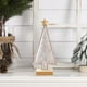 thumbnail image 1 of Adorno para árbol de Navidad | Decoración artificial de flor de Pascua y bayas | Base de madera con piñas, 1 of 6