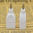 thumbnail image 3 of Grofry Vehicle 3.5mm Male Aux Audio Plug Jack to USB 2.0 Female Converter Adapter,White,Audio Plug Converter, 3 of 5