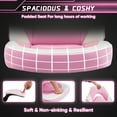 thumbnail image 7 of EDX Ergonomic Gaming Chair with PU Leather, Adjustable Swivel Computer & Office Desk Chair with Flip-Up Armrests, Pink, 7 of 7