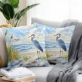 thumbnail image 2 of Blue Seabird Outdoor Pillow Covers Pack of 2 Sea Wave Blue Sky Reed Seaside Nature Scenery Waterproof Throw Pillow Covers Decorative Cushion Cases for Patio Garden Tent Balcony Couch 20x20 inch, 2 of 8