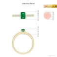 thumbnail image 4 of ANGARA Natural Octagonal Emerald Cocktail Ring with Diamonds in 14K Yellow Gold for Women (Size-6x4mm) | May Birthstone, Birthday, Anniversary, Jewelry Gift for Women | Natural Emerald Ring, 4 of 9