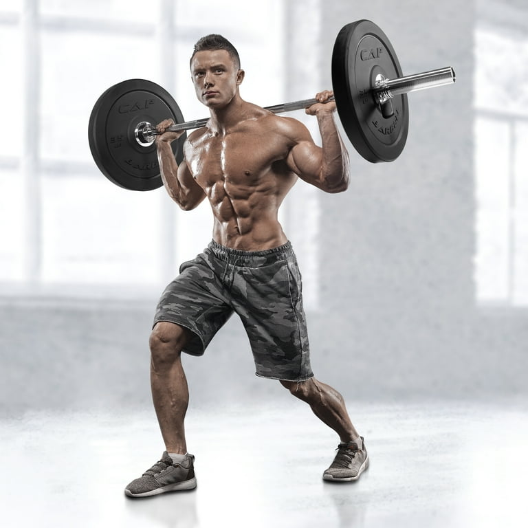 CAP 25 lb Olympic Bumper Plate, Black - Walmart.com