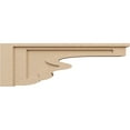 thumbnail image 3 of 6"W x 36"D x 12"H Thin Highland Rough Cedar Woodgrain TimberThane Corbel, Primed Tan, 3 of 6