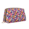 thumbnail image 2 of Gaeub Skull daisy flower Printed Travel Cosmetic Bag,Makeup Bag, Large Capacity Toiletry Bag for Women, Portable Pouch Make Up Organizer with Zipper and Divider, 2 of 8