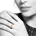 thumbnail image 2 of KIRAN FINE JEWEL Oval Yellow Citrine Topaz Stackable Ring Yellow Gold Plated 925 Silver Wedding Women Gemstone Statement Jewelry Gift For Her, 2 of 5