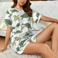thumbnail image 6 of Bixox Women's Cute Turtle Printed Pajama Set 2 Piece Lounge Set Top and Shorts Soft Pajamas, Shorts with Pockets, 6 of 7