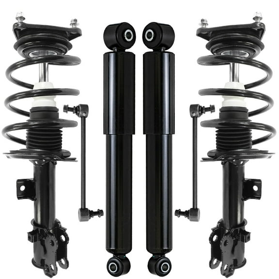 Detroit Axle - Struts Shocks Kit for 2014-2018 Kia Forte Forte5 2014-2016 Forte Koup, 2 Front Struts with Coil Spring 2 Front Sway Bars 2 Rear Shock Absorbers Replacement Suspension