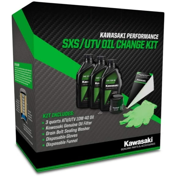 Kawasaki Performance Genuine Oil Change Kit, White