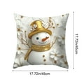 thumbnail image 3 of YIKA Santa Claus Christmas Tree Pillowcase Christmas Pillow Cover Holiday Decoration Sofa Decoration Linen Pillow Home Sofa Holiday Decoration Pillow Cover 45x45cm A, 3 of 6