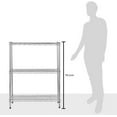 thumbnail image 4 of 3-Shelf Adjustable Heavy Duty Steel Wire Rack Storage Shelving Organizer for Kitchen, Garage, 23.2" L x 13.4" W x 30" H, Chrome, 4 of 6