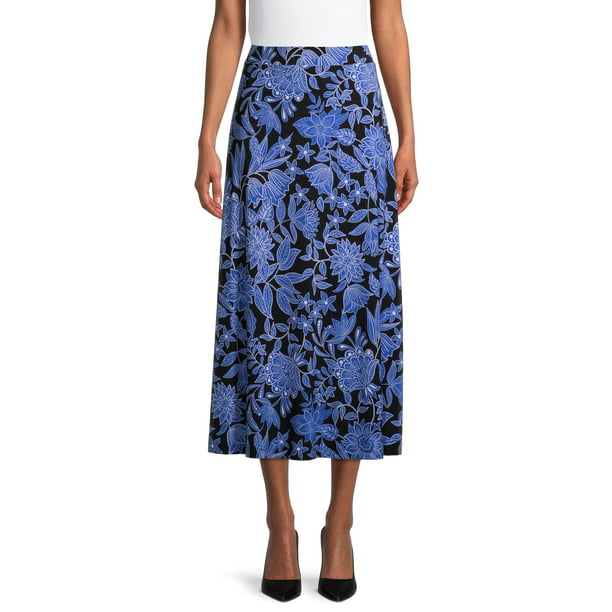 Evan Picone Women's Floral Printed A-Line Maxi Skirt - Walmart.com