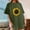 Army Green, variant on SDJMa Women's Classic-Fit 100% Cotton Short-Sleeve T-Shirt Women Sunflower Printing O-Neck Loose Short Sleeve T-shirt Top Blouse Pullover