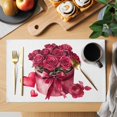 thumbnail image 2 of Roses Bow Box Placemats Set of 8, Valentine's Day Love Heart Non-Slip Place Mats Washable Table Mats for Kitchen Dining Table Decorations Indoor/Outdoor, 2 of 9