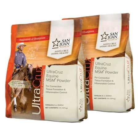 UltraCruz Equine MSM Joint Supplement for Horses Bundle, 2 x 4 lb, Powder (172 Day Supply)