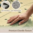 thumbnail image 6 of ODIKA 2'x3' Washable Throw Rug Non-Slip, Low Profile, Flatwoven, Easy Care Green Vintage Fish Forest Design Rustic Fishing Scene with Mountain Border for Hallway, Study Room, 6 of 7