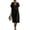 Black, variant on Summer Linen Dresses for Women V Neck Sleeveless Maxi Dress Casual Lace Trim Gauze Shift Dress with Pockets