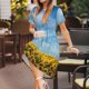 thumbnail image 3 of Disketp Blooming Sunflower Field para Vestido de Manga Corta para Mujeres, Vestidos de Verano para Mujeres, Casual y Holgado para la Playa, 3 of 6