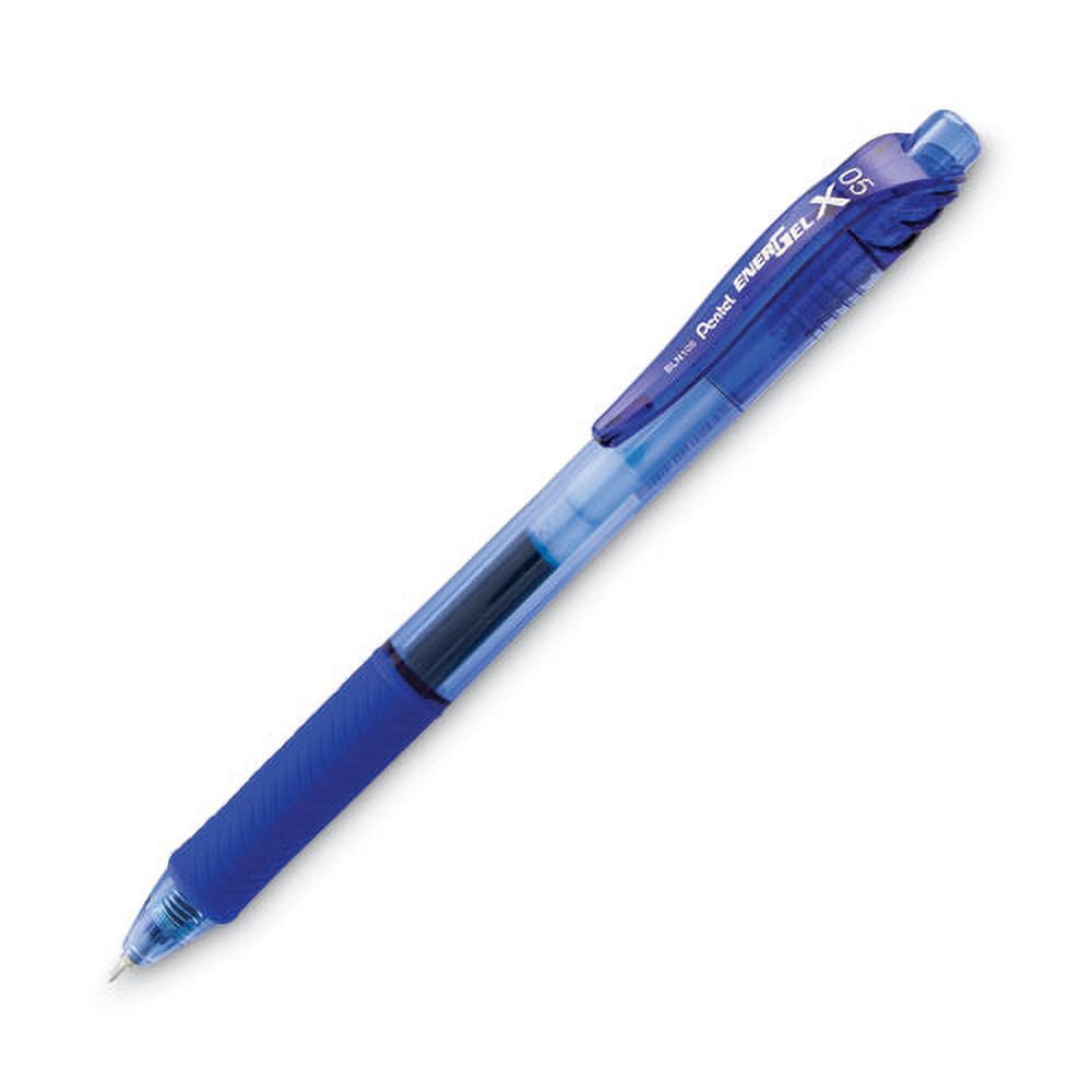 Energel-X Gel Pen, Retractable, Fine 0.5 Mm Needle Tip, Blue Ink, Blue Barrel, Dozen | Bundle of 5 Dozen