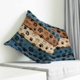 thumbnail image 3 of Navy Blue Brown Pillow Covers 20x20 Inch Decorative Throw Pillow Cover, Rustic Farmhouse Dog Paw Vintage Sofa Pillowcases Accent Cushion Case Home Decor Bedroom Living Room, 3 of 6