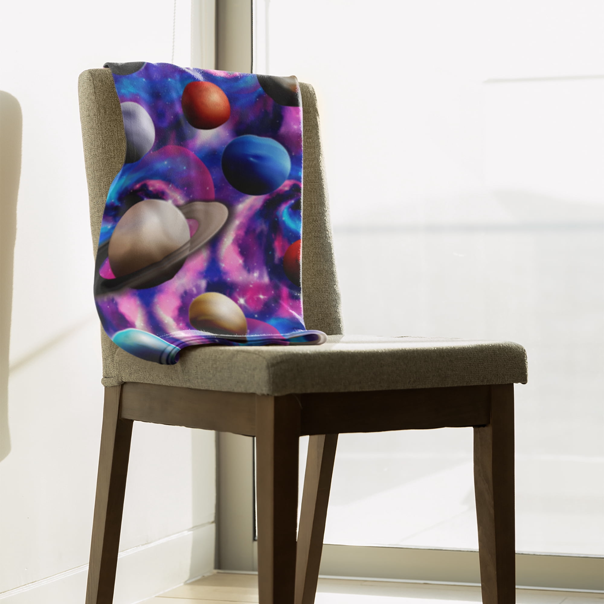 Mainstays 1.5 Yards 100% Polyester Brushed Fleece Our Universe, Multi-color, 60" Wide for Crafts